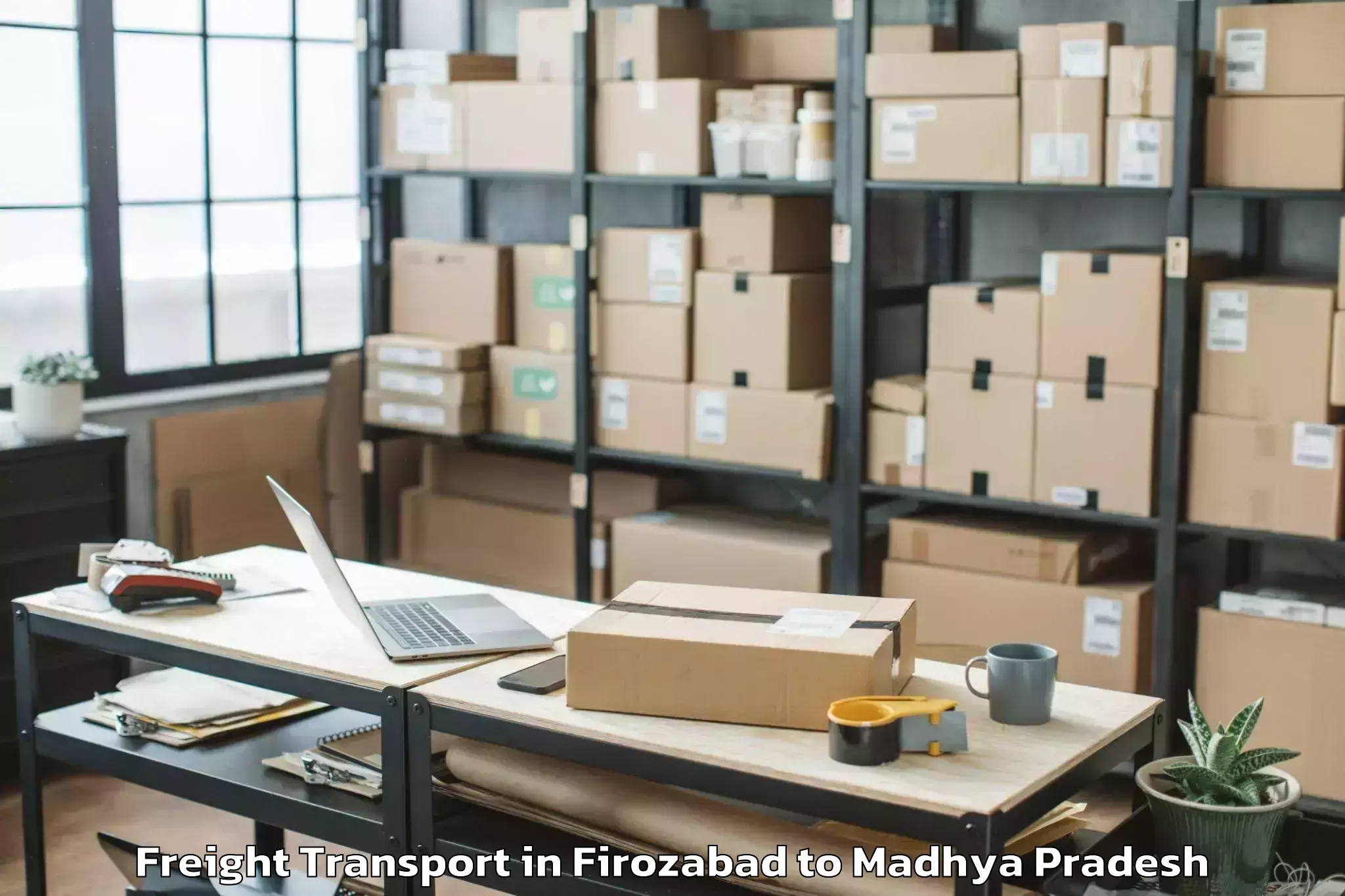 Top Firozabad to Alot Freight Transport Available